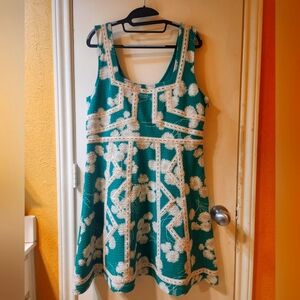 Gorgeous, NWT, Anthropologie, summer dress. Green, size 16.